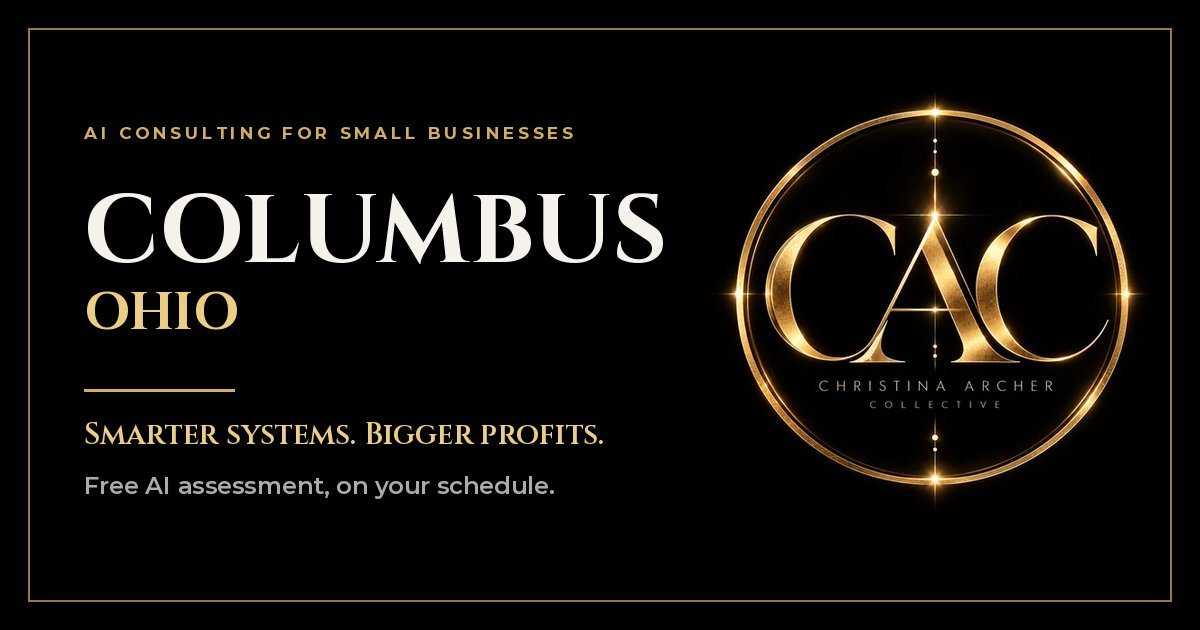 AI consulting for small businesses in Columbus, Ohio from Christina Archer Collective