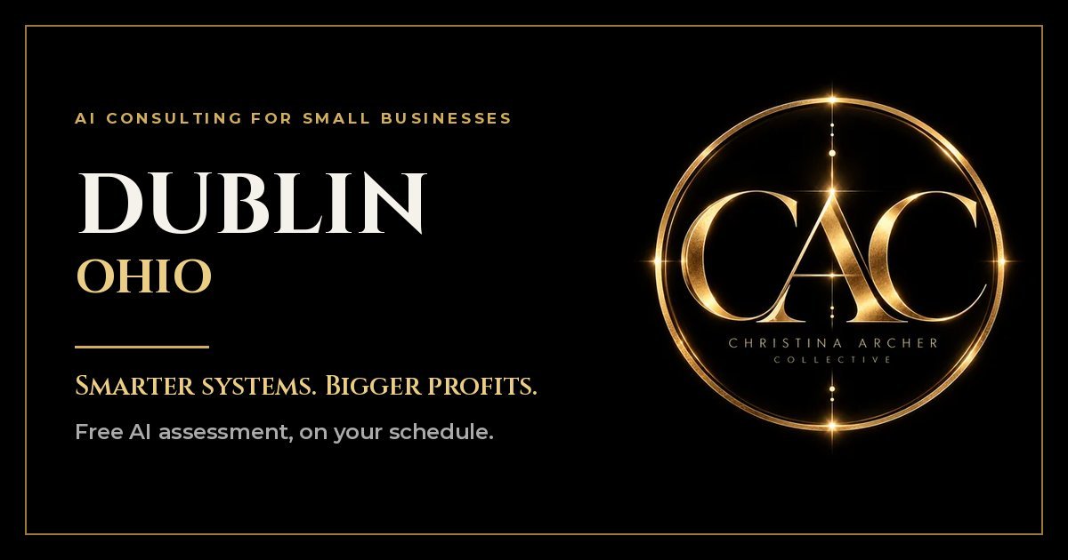 AI consulting for small businesses in Dublin, Ohio from Christina Archer Collective