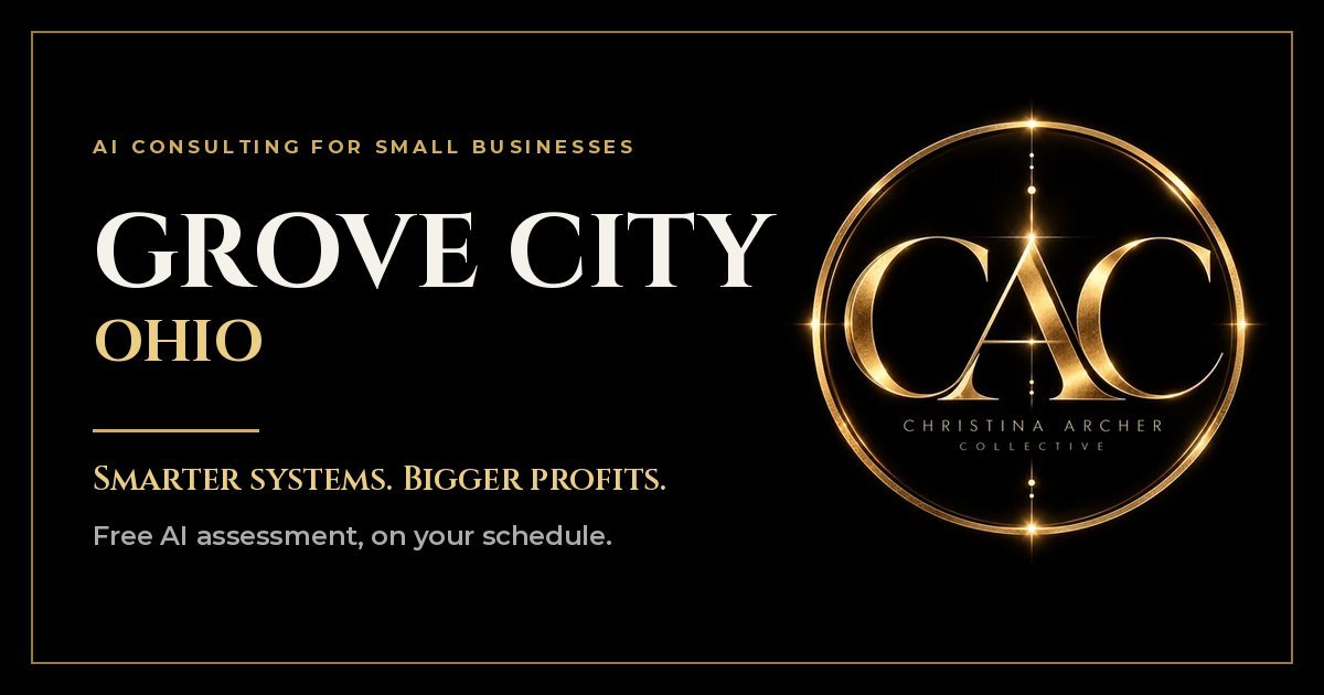 AI consulting for small businesses in Grove City, Ohio from Christina Archer Collective